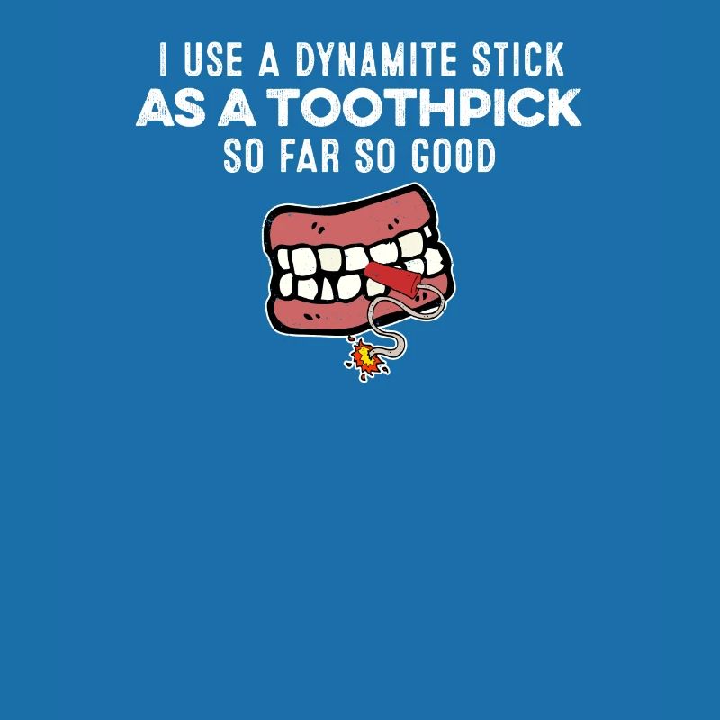 J’utilise un bâton de dynamite comme jeu de mots de gangster cure-dent