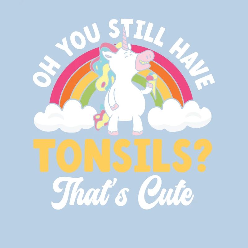 Tonsils Süßes Einhorn Eis Creme Mandelentfernung