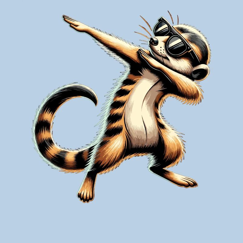 Dabbing Erdmännchen mit Sonnenbrille Cool Erdmännchen