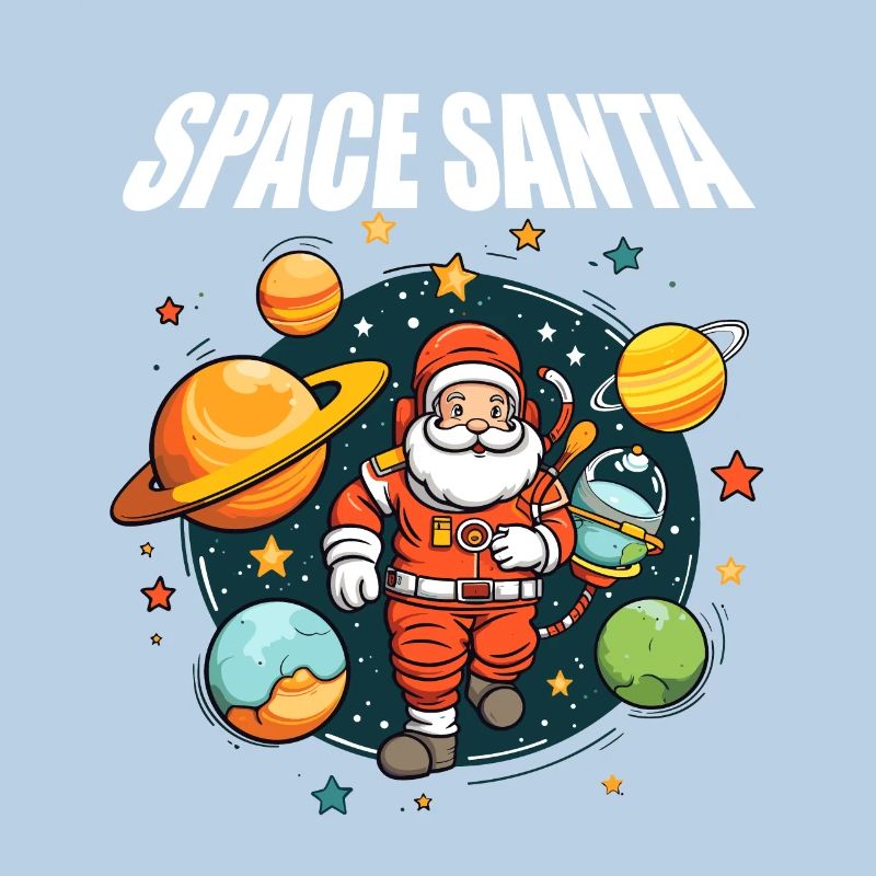 Père Noël de l’espace planète de l’espace drôle