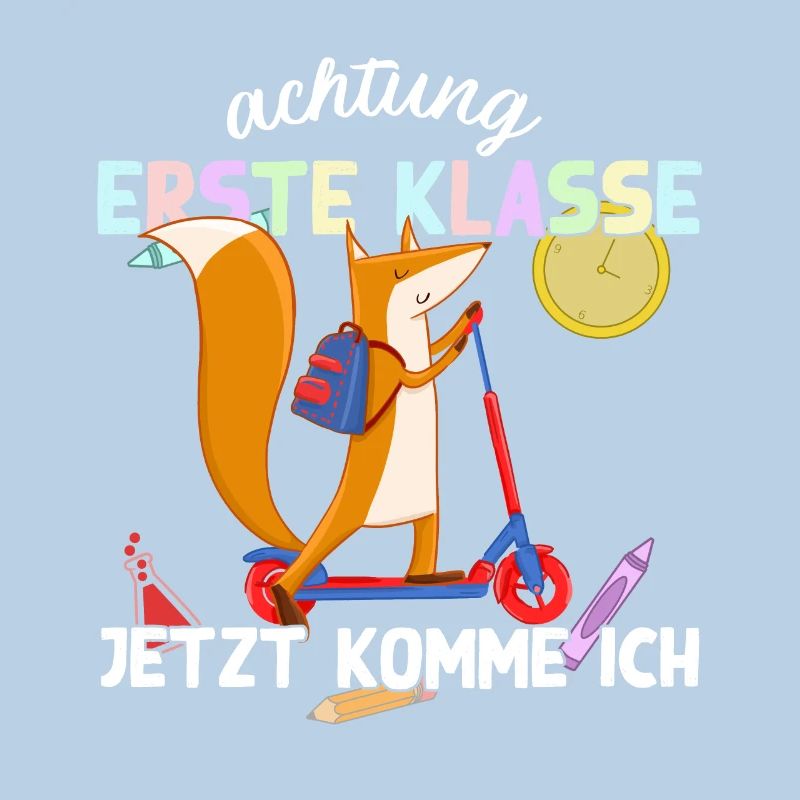 Fuchs Schulkind Einschulung Erste Klasse Design