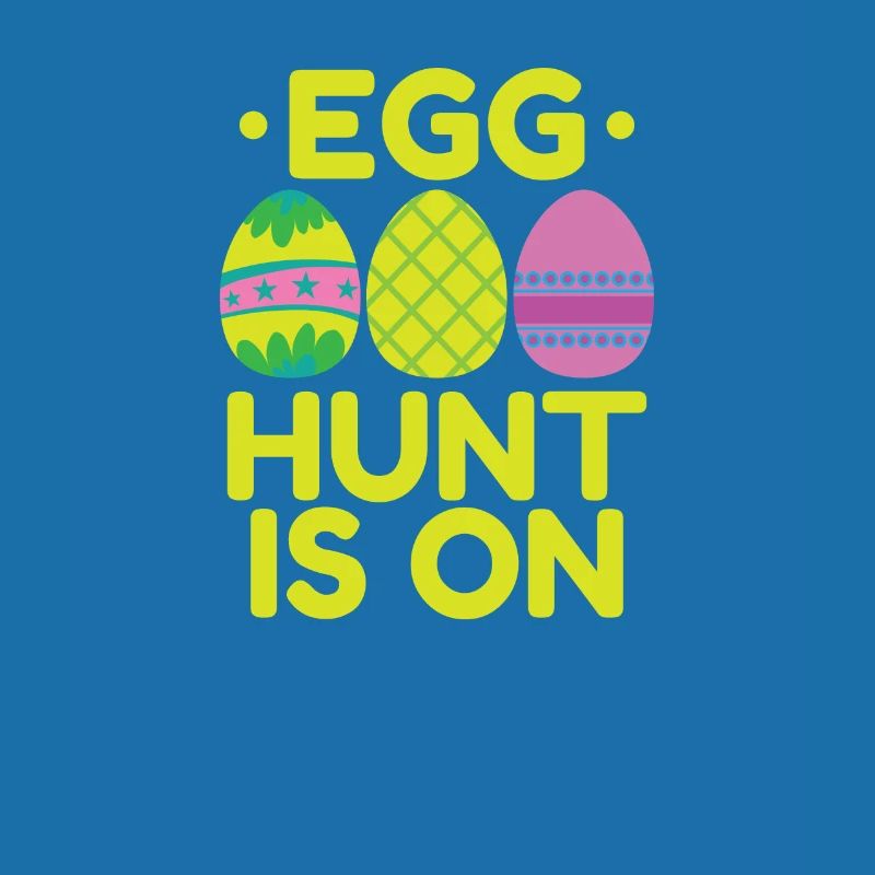Egg Hunt is on Easter Colorful Easter Eggs
