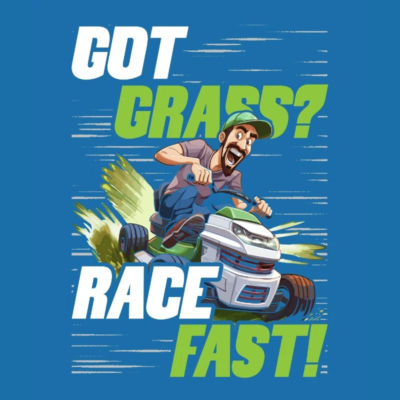 La course de tondeuse à gazon a une course d’herbe rapide