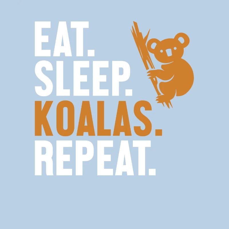 Manger Dormir Koalas Répéter Koalabear Eucalyptus