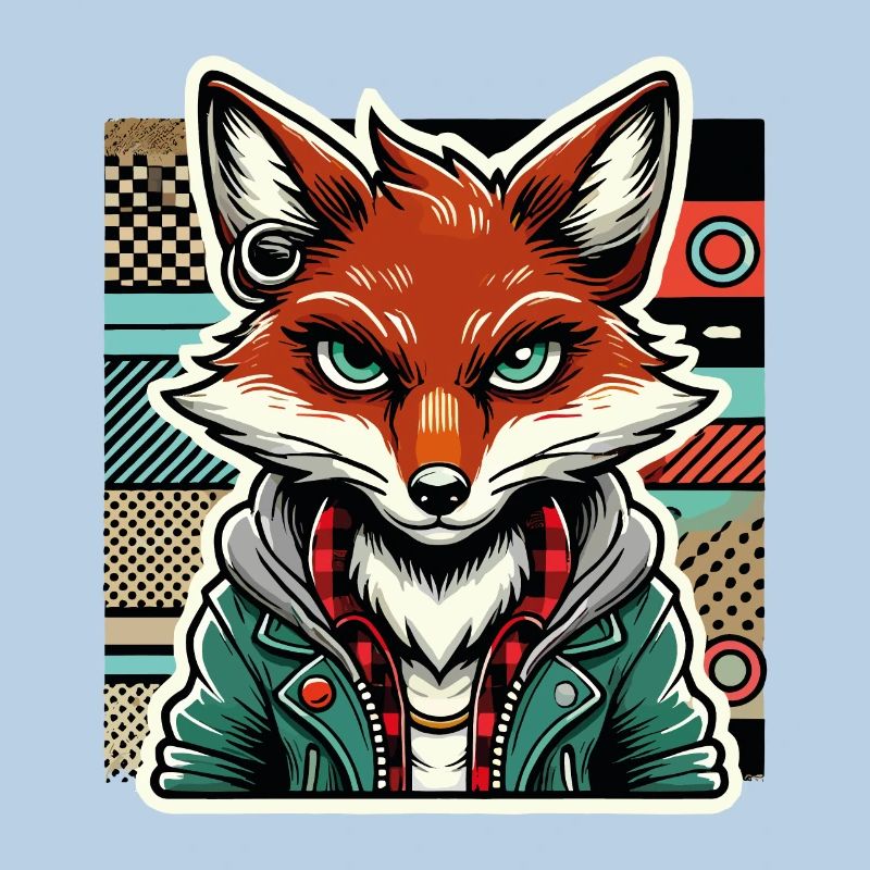 Retro Fox Hipster Design