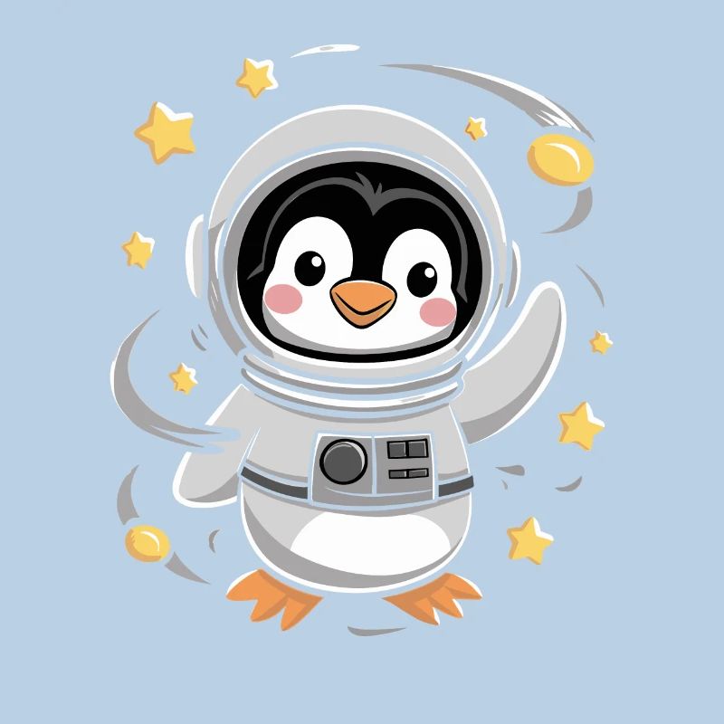 Aventure d’astronaute pingouin dans l’espace