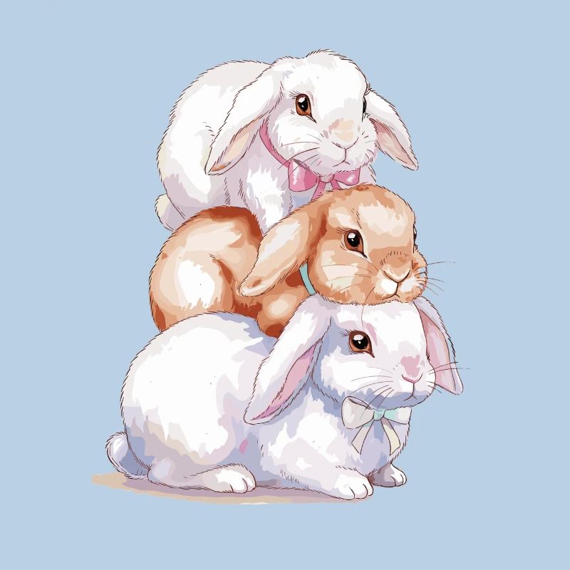Cute Rabbit Stack for Rabbit Lovers