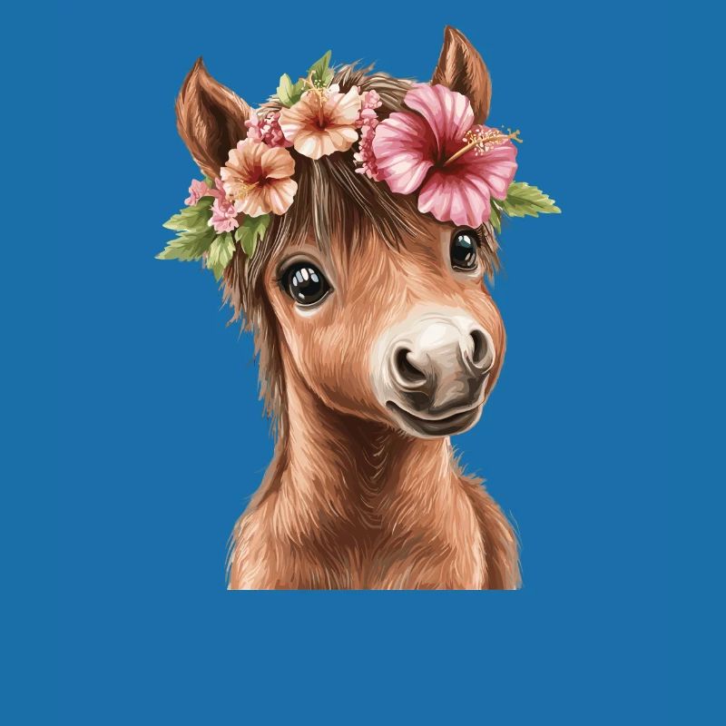 Flower pony with wreath