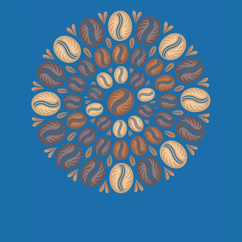 Kaffee Boho Mandala Kaffeebohnen Muster