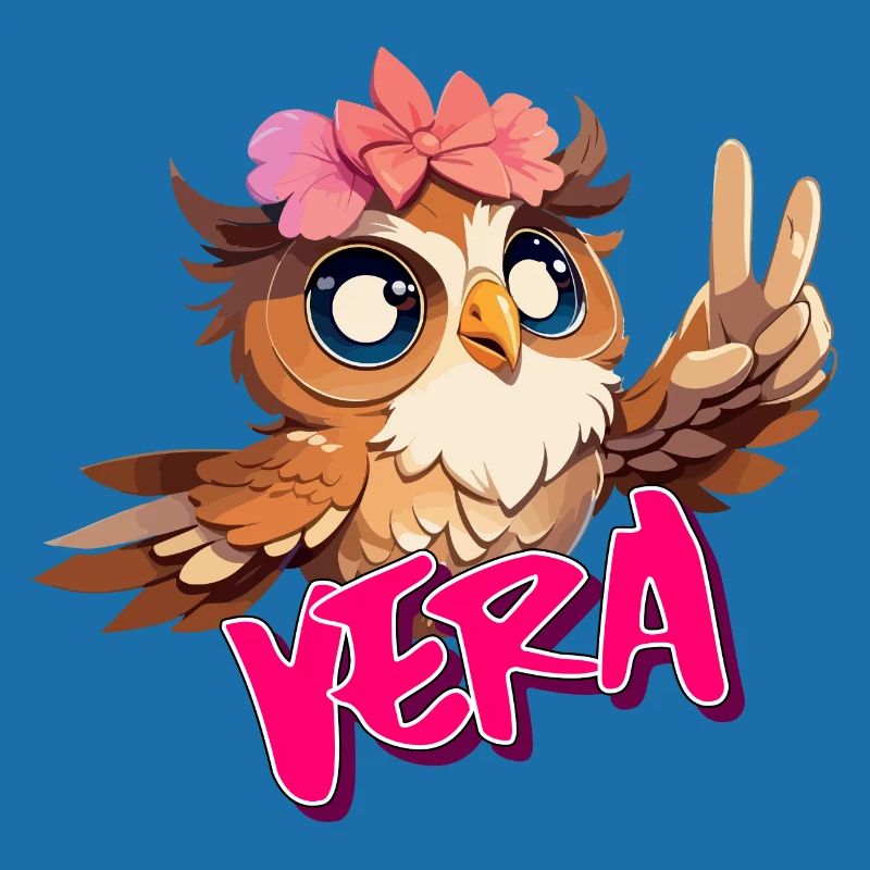 VERA - Schöner Mädchen Name mit süßer EULE