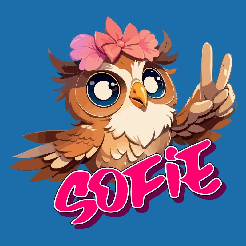 SOFIE - Schöner Mädchen Name mit süßer EULE