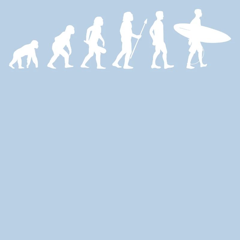 Surfing Evolution - Surf Surfer Monkey Human
