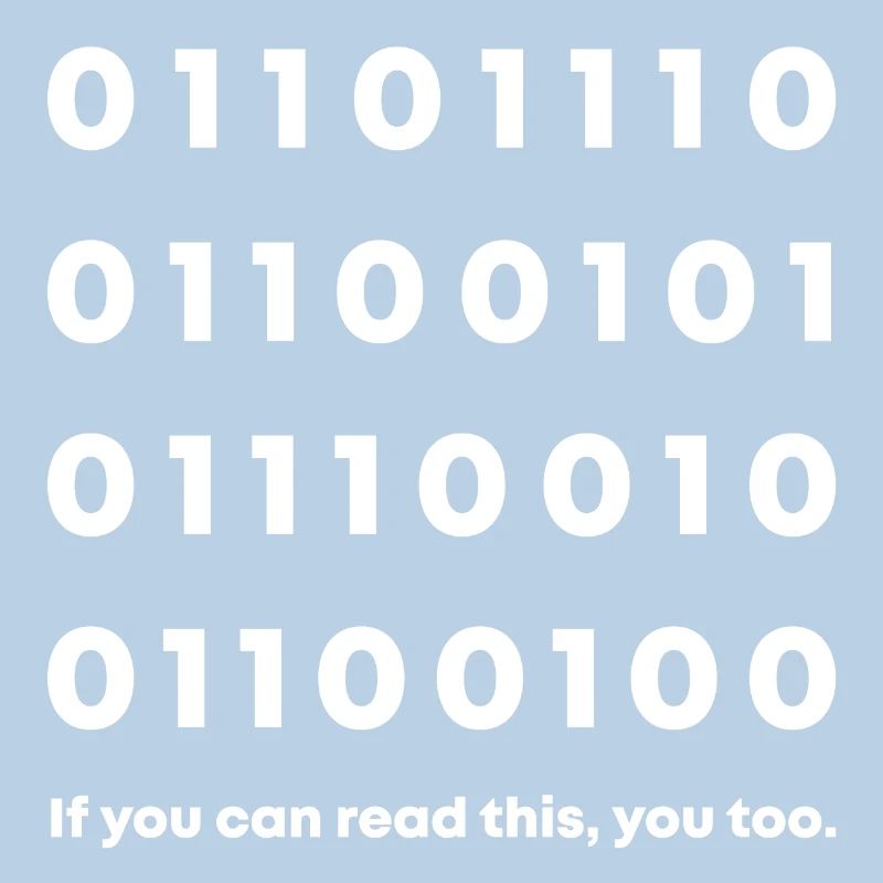 Nerd in binary code