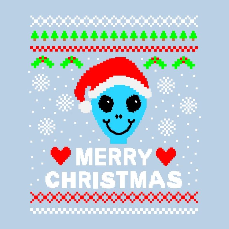 Alien Weihnachtspullover ugly christmas Geschenk