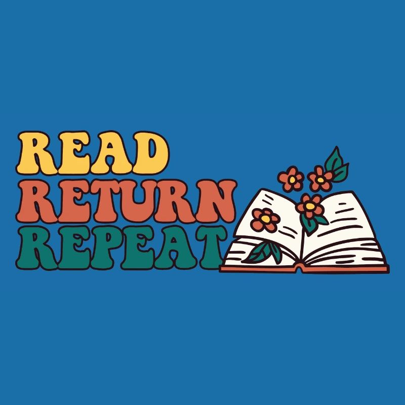 Librarian Read Return Repeat Library Worker Book