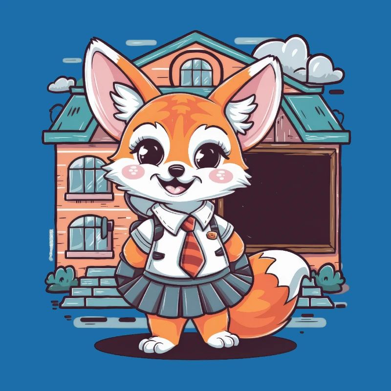 Fennek Desert Fox with School Uniform