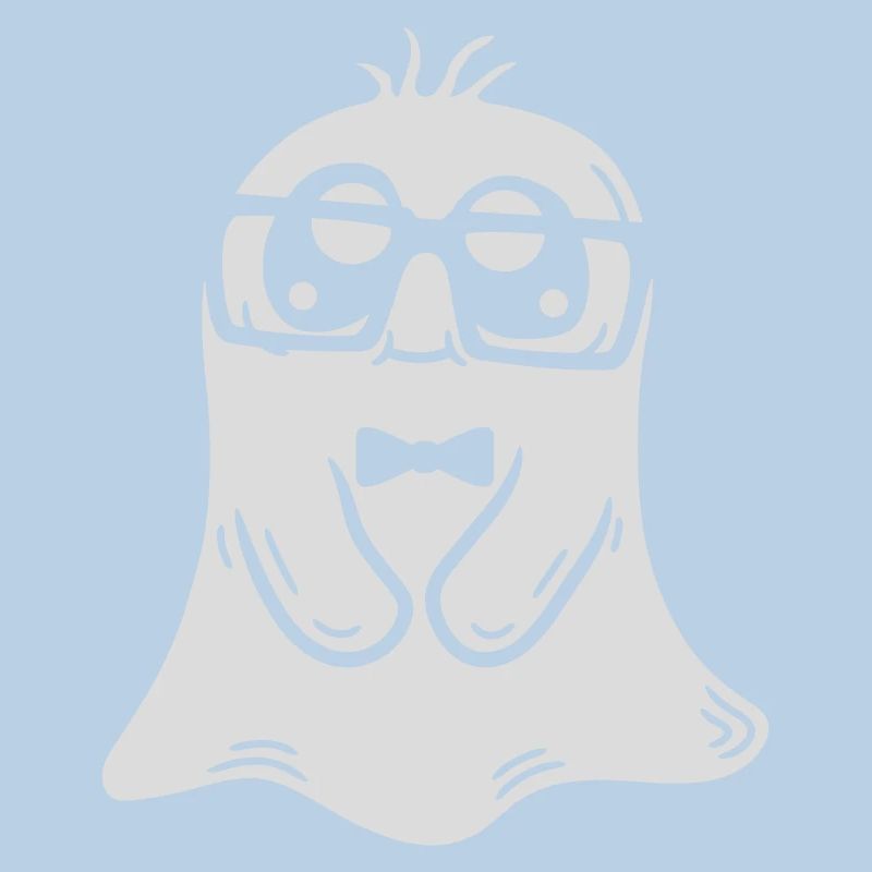 Horn-rimmed glasses nerd ghost comic