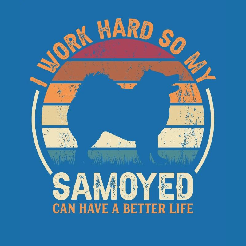 Hard Work - Retro Samoyed