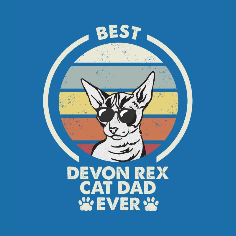 Cat Dad - Devon Rex Cat