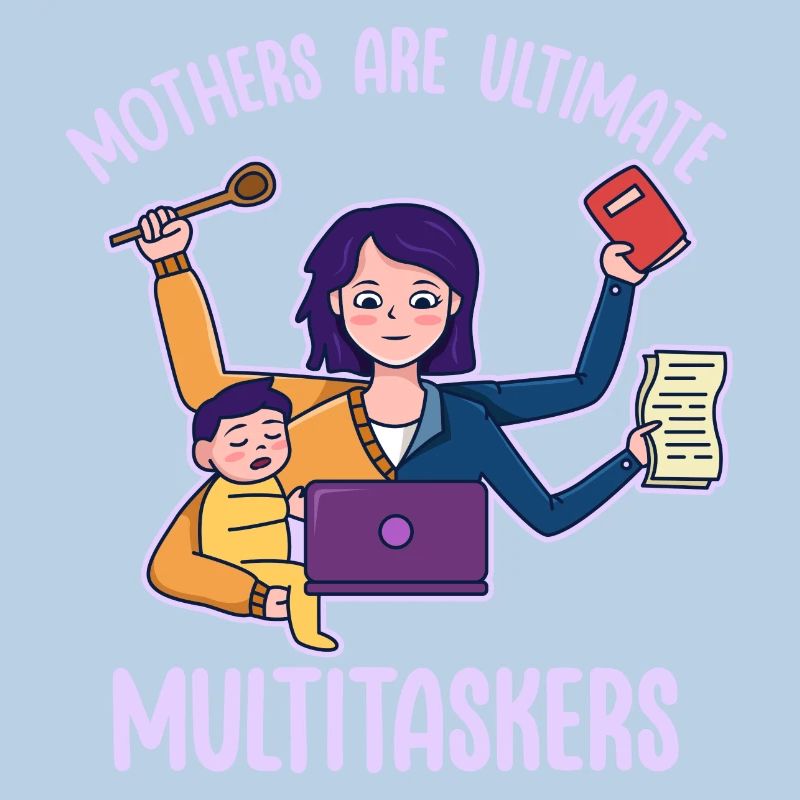 Muttertag Multitasking Arbeit Design