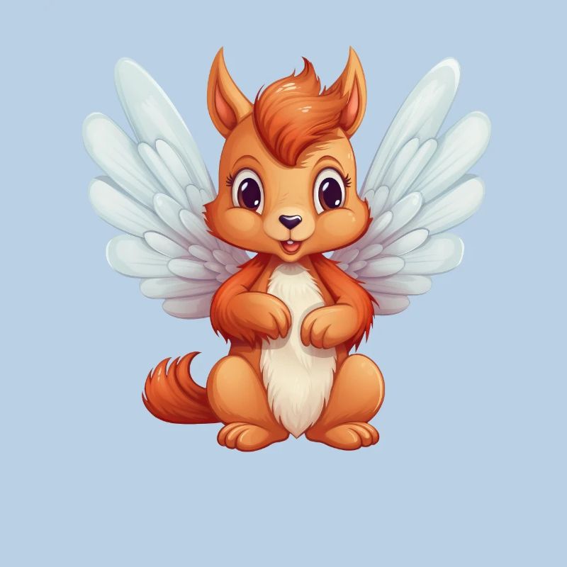 Süßes Eichhörnchen-Engel-Comic