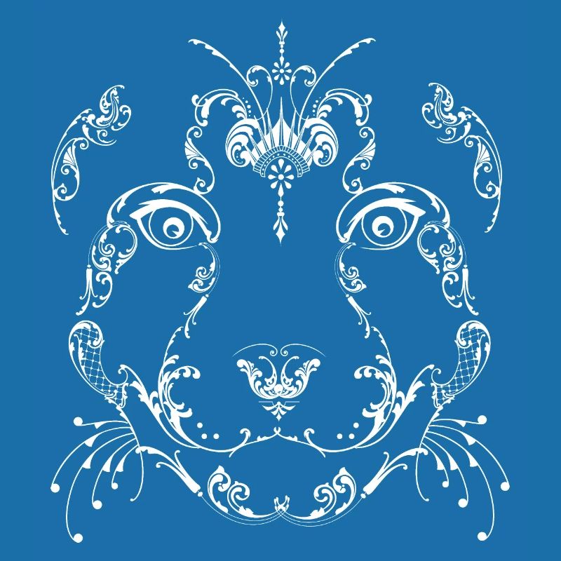 Snow leopard cheetah psychedelic ornament pattern