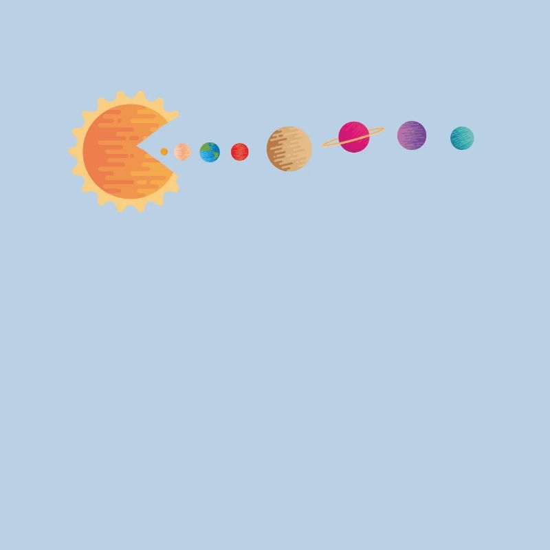 Funny Sun Planets Outer Space Galaxy Solar System