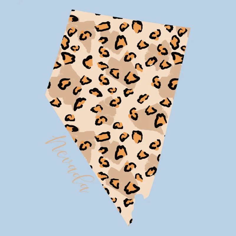 Nevada Leopard Pattern Map Leo
