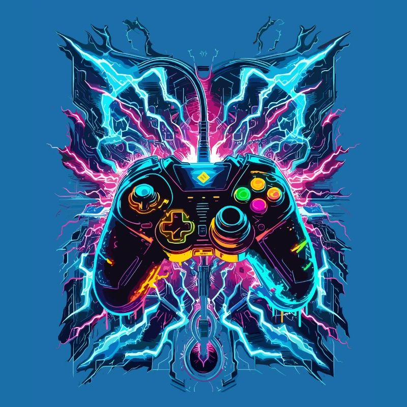 Neon Blitz Power Gaming Controller