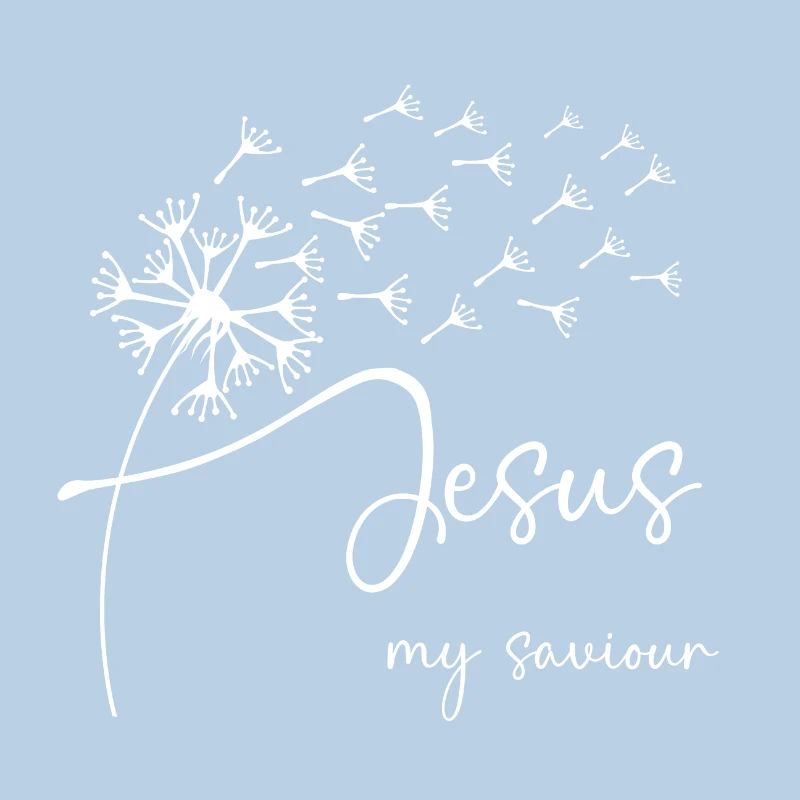 Jesus, my saviour has a chic dandelion graphic de