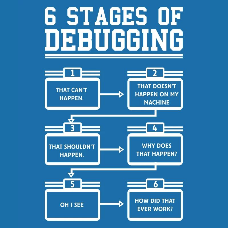 6 Stages of Debugging Programmer Software
