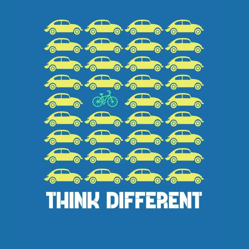 Think Different Bicycle Driving Cyclist Gift