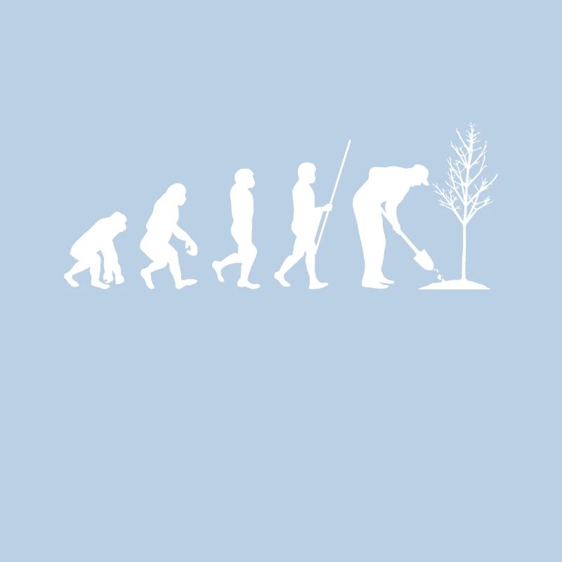 Gardener tree garden gardening tools evolution