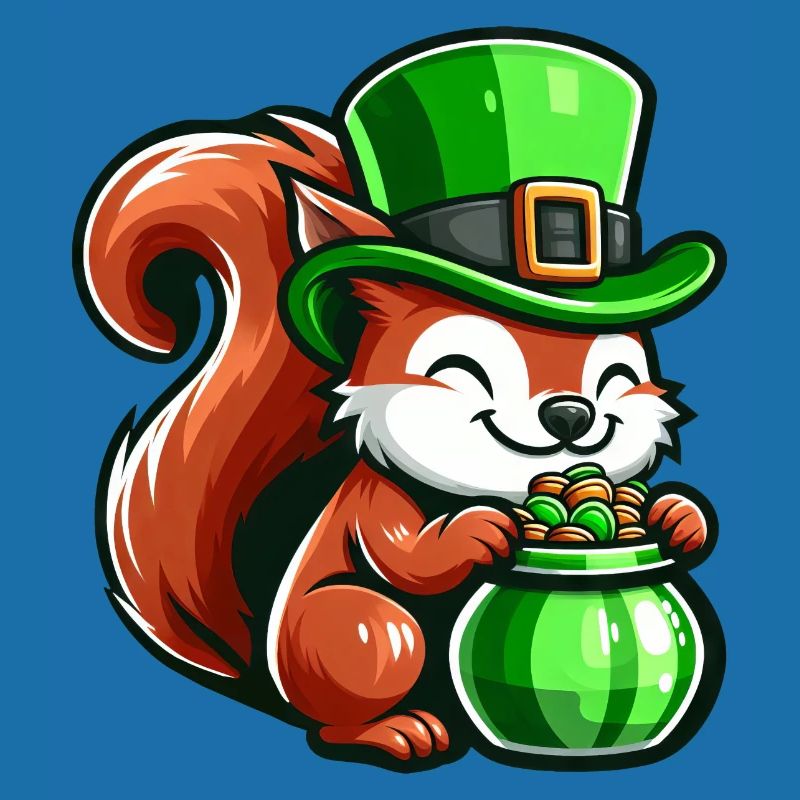 Conception de bande dessinée écureuil mignon de la Saint-Patrick