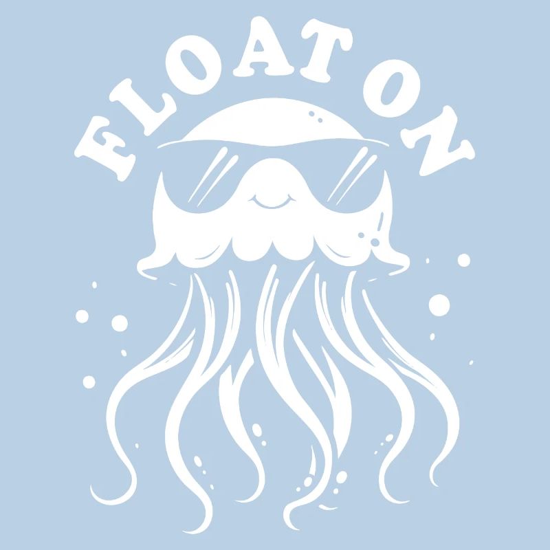 Float on, jellyfish with tentacles, sea creatures