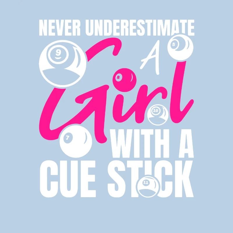 Mädchen mit Billardqueue