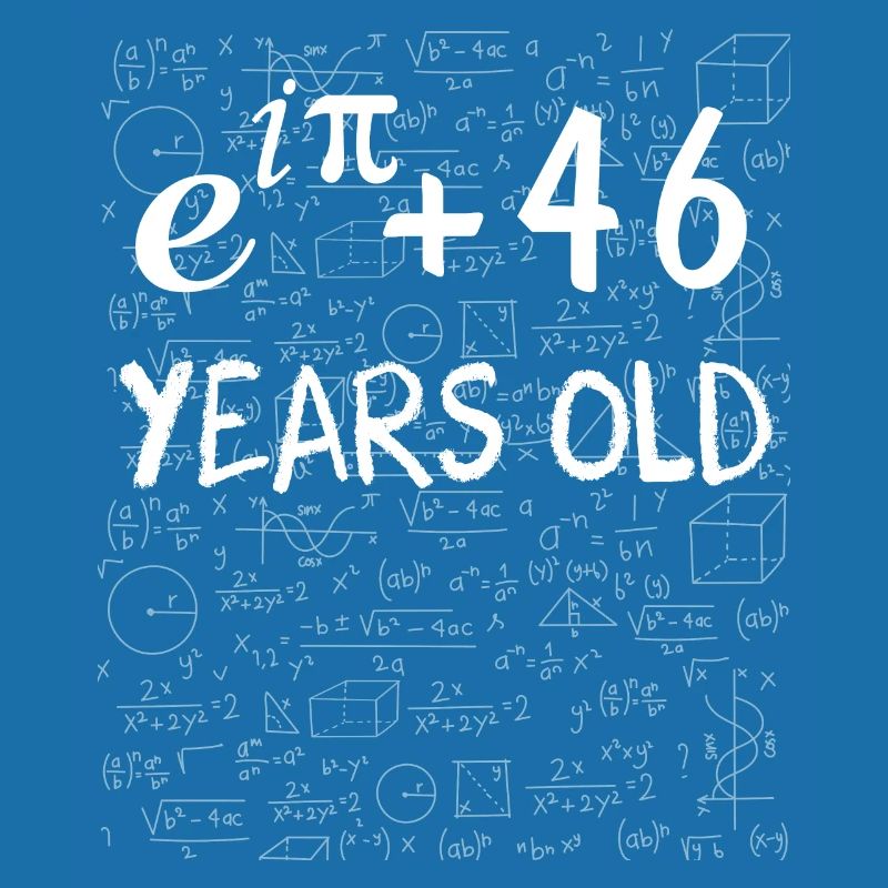 45th birthday 45 years Euler Identity math gift