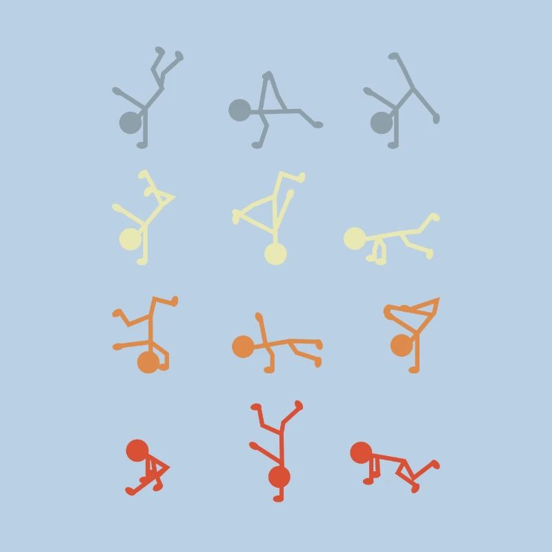 Breakdancer stick figures