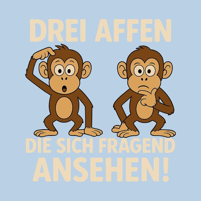 Three monkeys looking at each other questioningly 3 monkeys saying