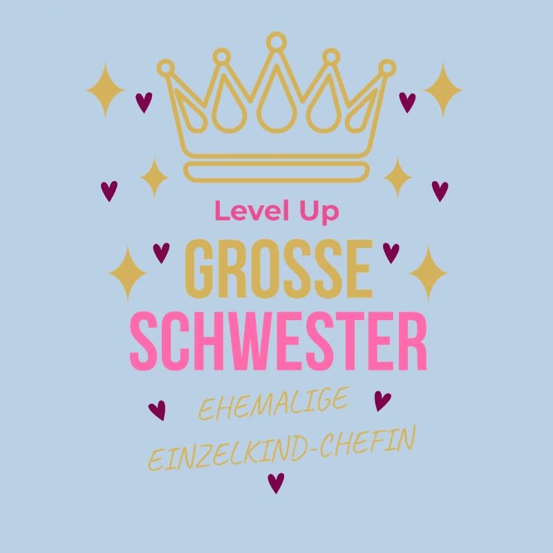 Level Up Große Schwester - Geschenk Einzelkind