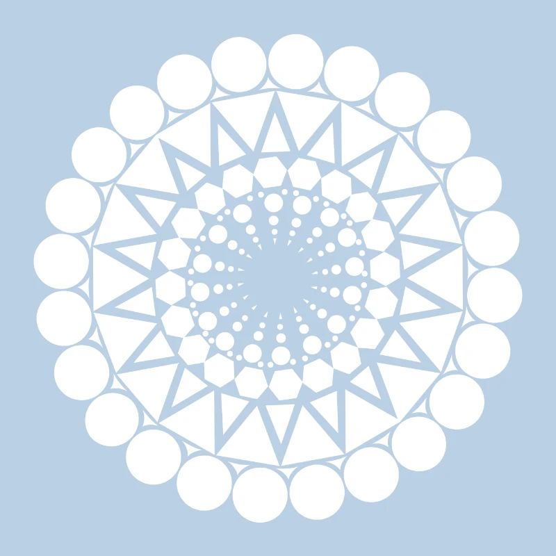 Geometric triangle mandala round pattern shape