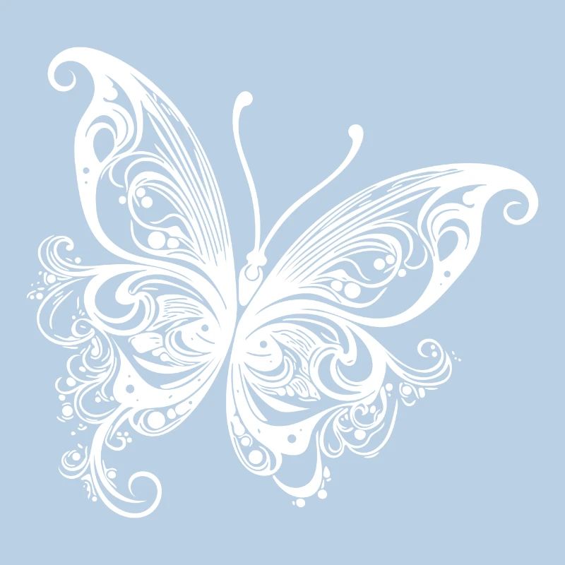 Dessin papillon de style lignes et points