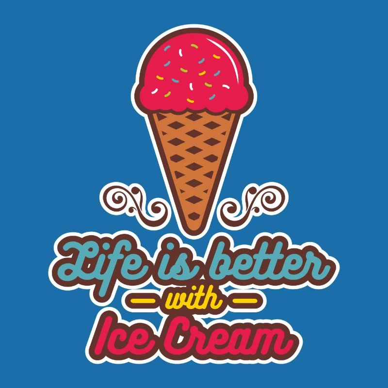 Das Leben ist besser mit Eiscreme