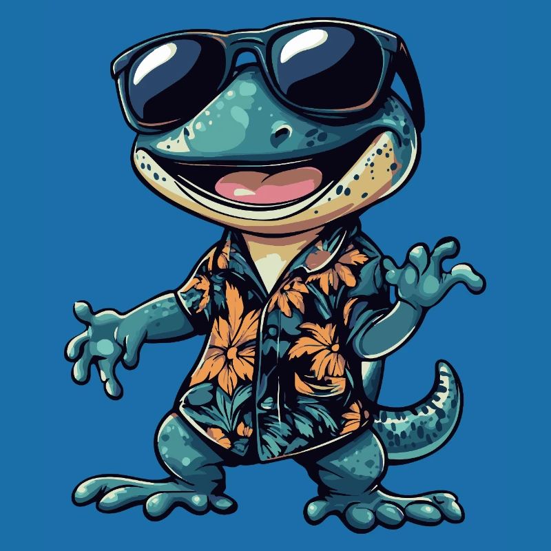 Lizard Comic Funny Summer