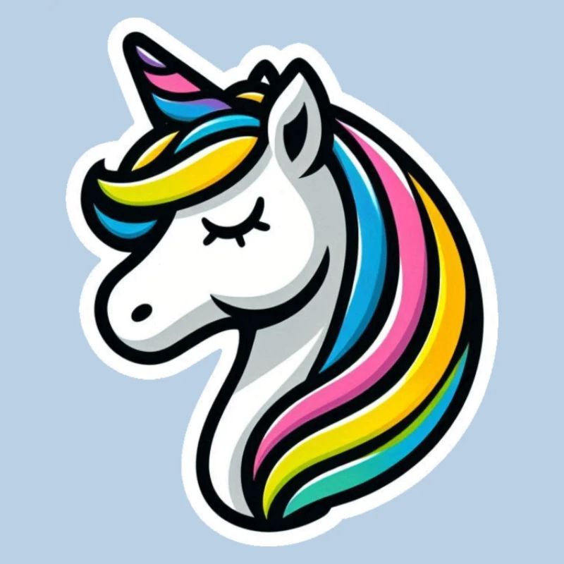 Einhorn Comic schlafend