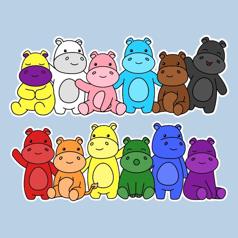 Fierté Progrès Flag Hippopotames Égalité