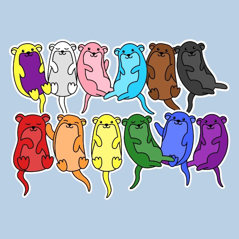 Fierté Progrès Flag Otter Égalité