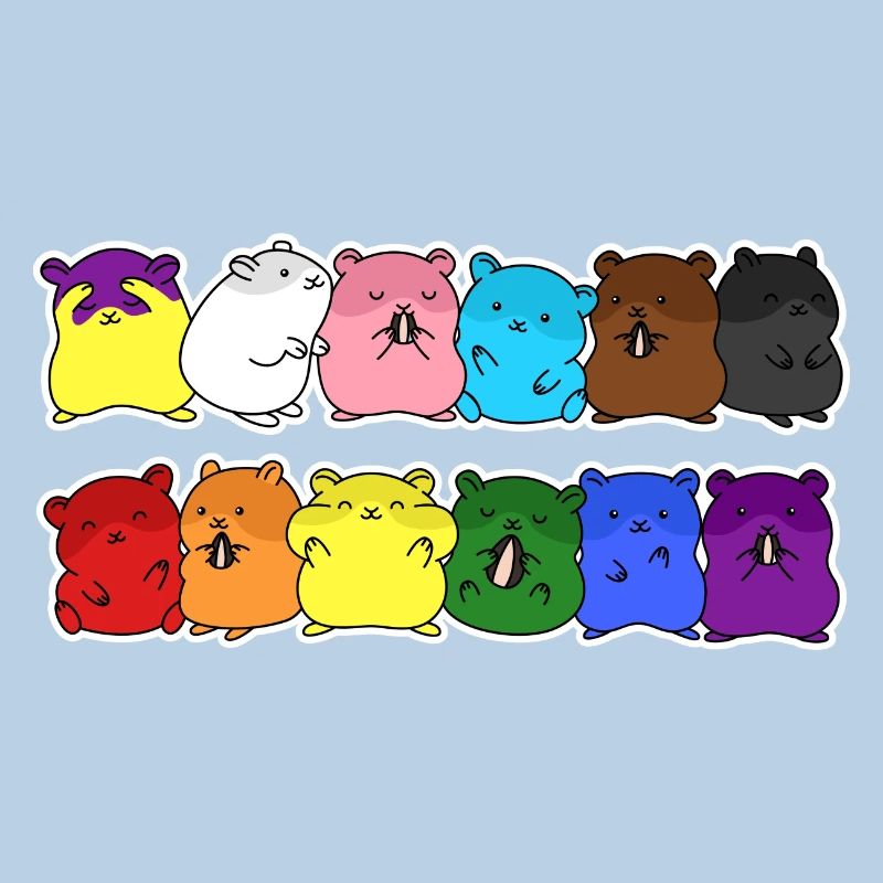 Pride Progress Flag Hamster Equality