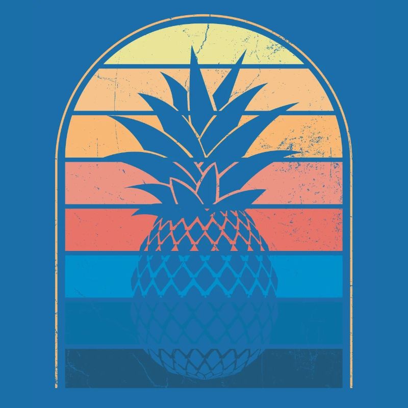 Pineapple retro design For beach lovers Pineapple
