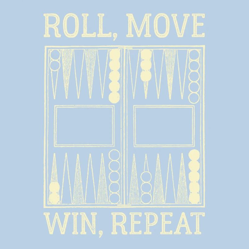 Backgammon Player Board Game King Funny Humor